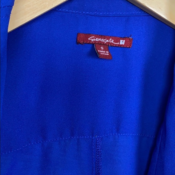 Navy Short Sleeve Blouse - Picture 4 of 8